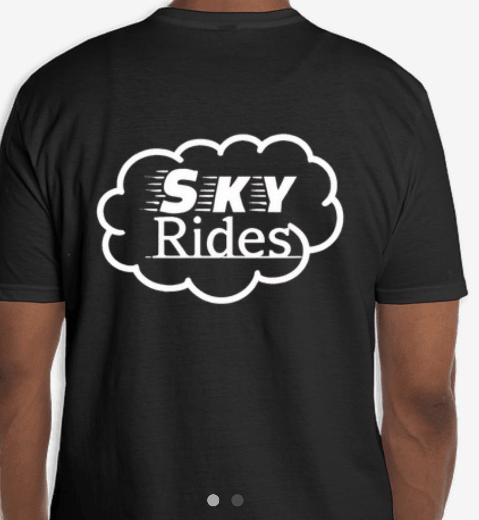 Sky rides black T-shirt ￼